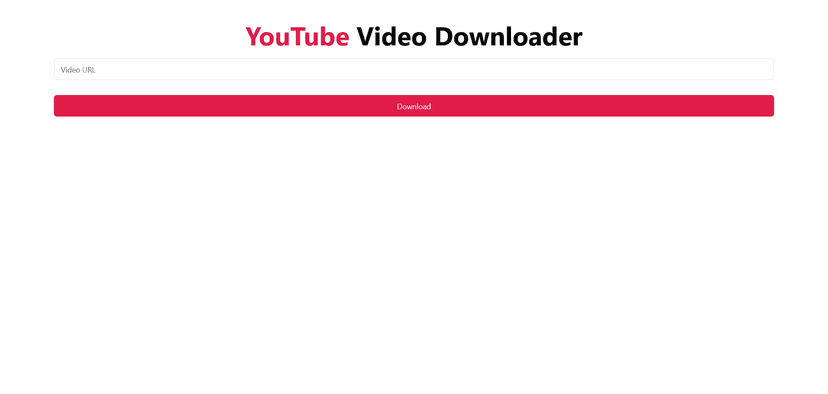 Picture of the YouTube Video Downloader